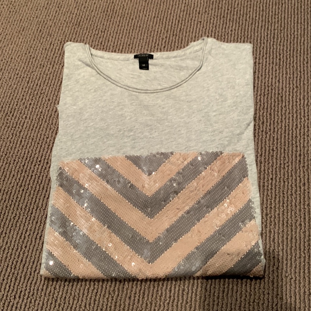 J.Crew Vintage Jenna Lyons era sequins tee shirt